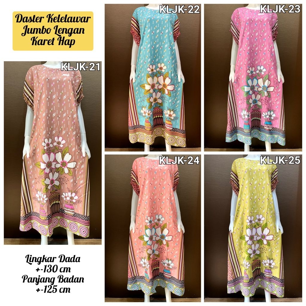 Daster HAP Kelelawar Jumbo Lengan Karet Premium Cantik Adem Viral Kekinian Bumil Rayon Motif Wanita