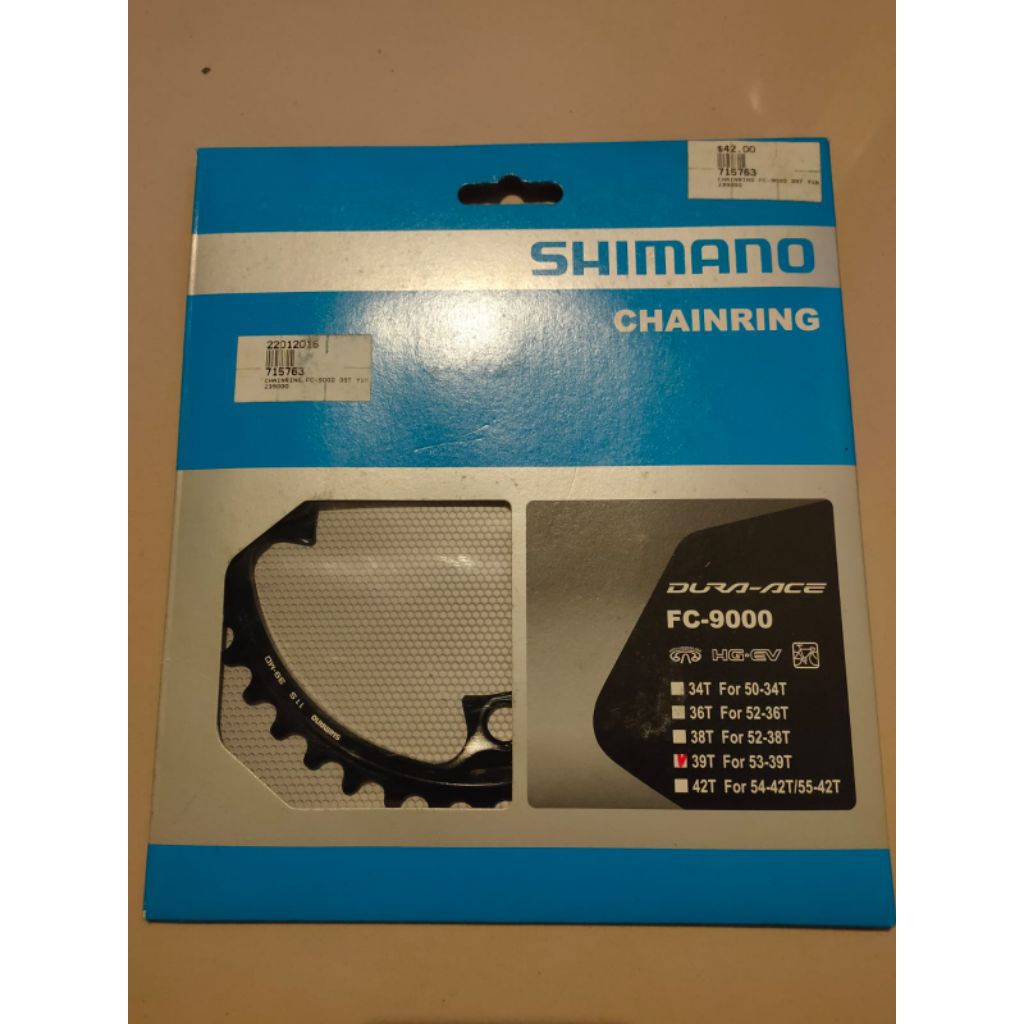 chainring Shimano Dura ace fc9000 39T