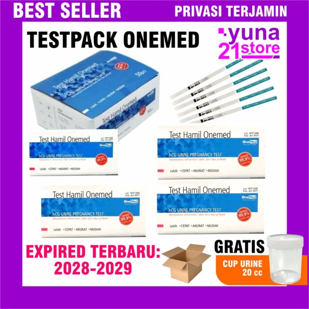 BEST SELLER TESPEK ONEMED MURAH TEST PACK KEHAMILAN INSTAN AKURAT DAN SENSITIF