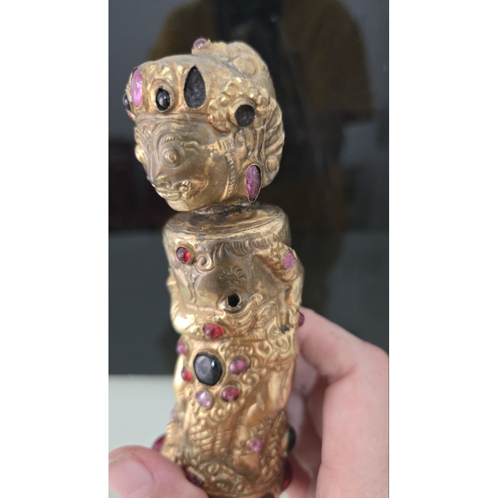 Gagang Keris Bali Kuno Langka Batara Bayu Abad 19 Masehi.