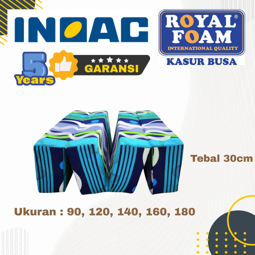 Kasur INOAC / ROYAL FOAM Busa Lipat Tebal 30 cm Garansi 5 Tahun
