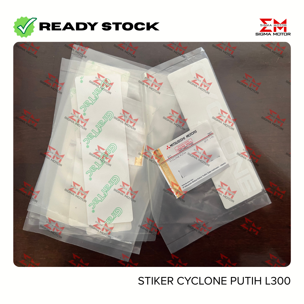 Stiker Cyclone Putih Ori untuk mobil L300