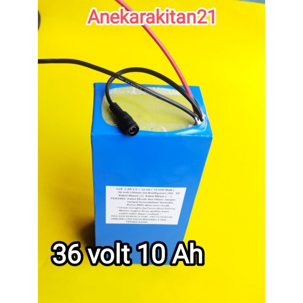 Baterai Lithium 36v 10Ah Baterai pack mini trial baterai sepeda listrik