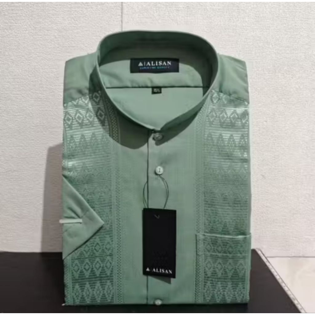 KEMEJA ALISAN KOKO BORDIR LENGAN PENDEK