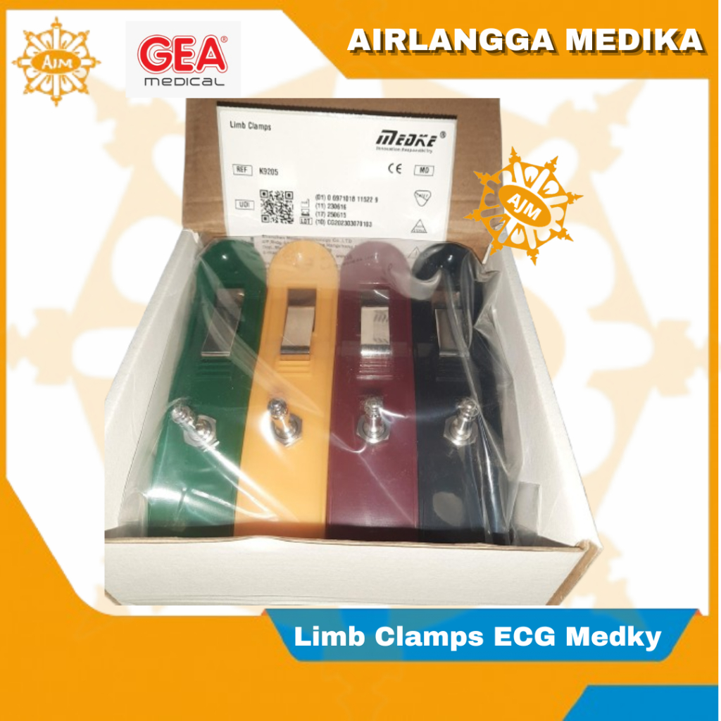 Clamps EKG Limb Clam ECG 1 Box 4 Piece Alat Medis Penjepit EKG Praktis