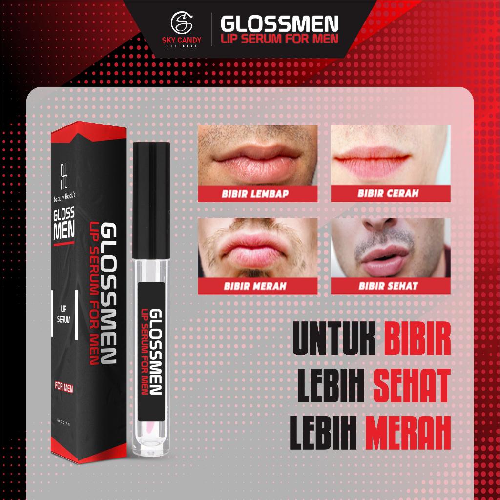 GLOSSMEN Lips Serum Pria Atasi Bibir Hitam TERAMPUH!!