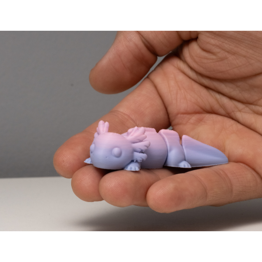 Articulated Axolotl Mini – Mainan Flexi 3D Print Lucu & Unik