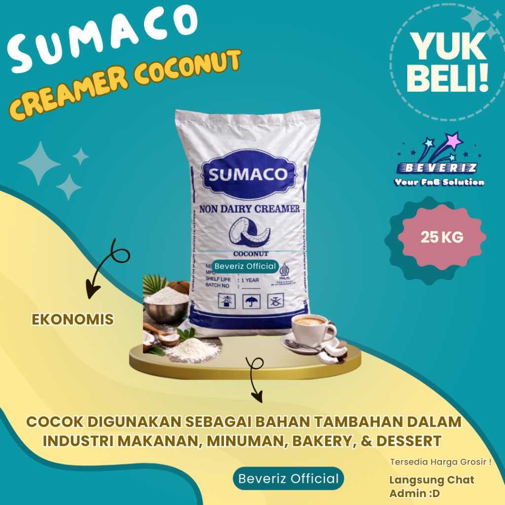 Pengganti Susu Untuk Makanan Maupun Minuman SUMACO Krimer Non Dairy 25 Kg