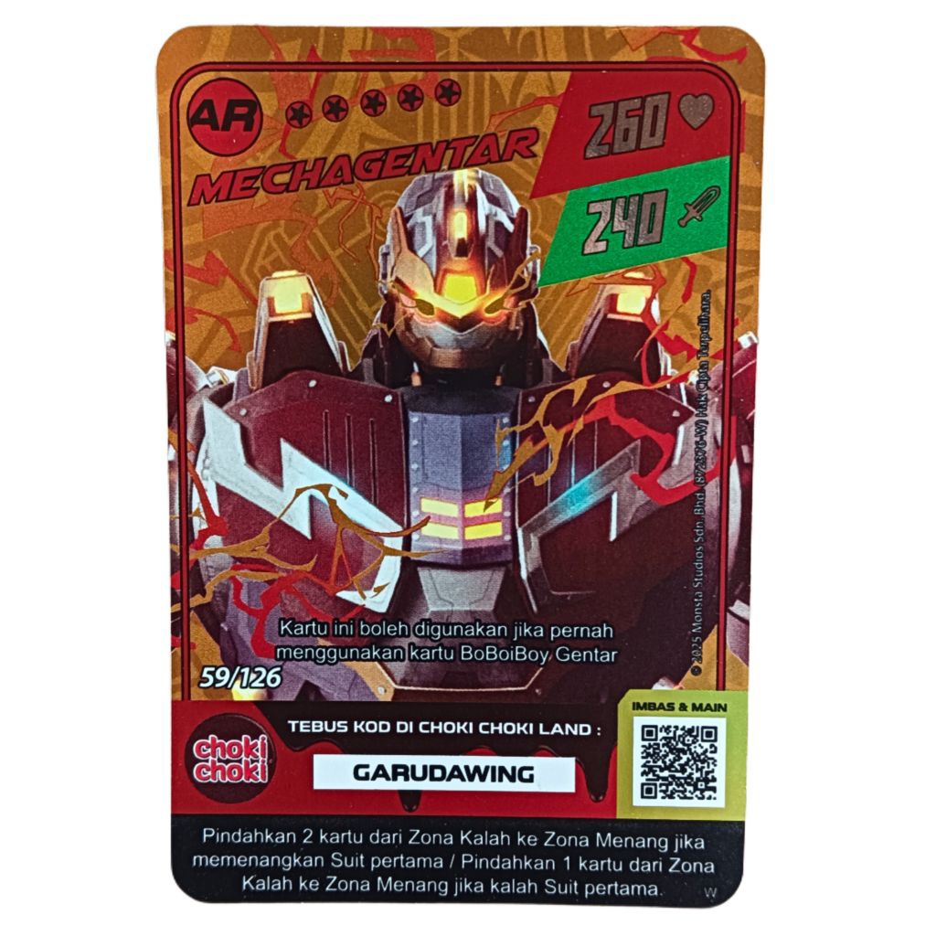 Kartu Choki Choki AR MECHAGENTAR 59