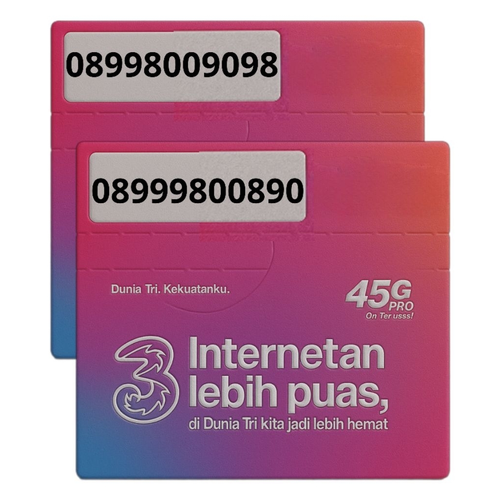 Nomor Cantik TRI 3Varian SUPER 11Digit Quota 3GB