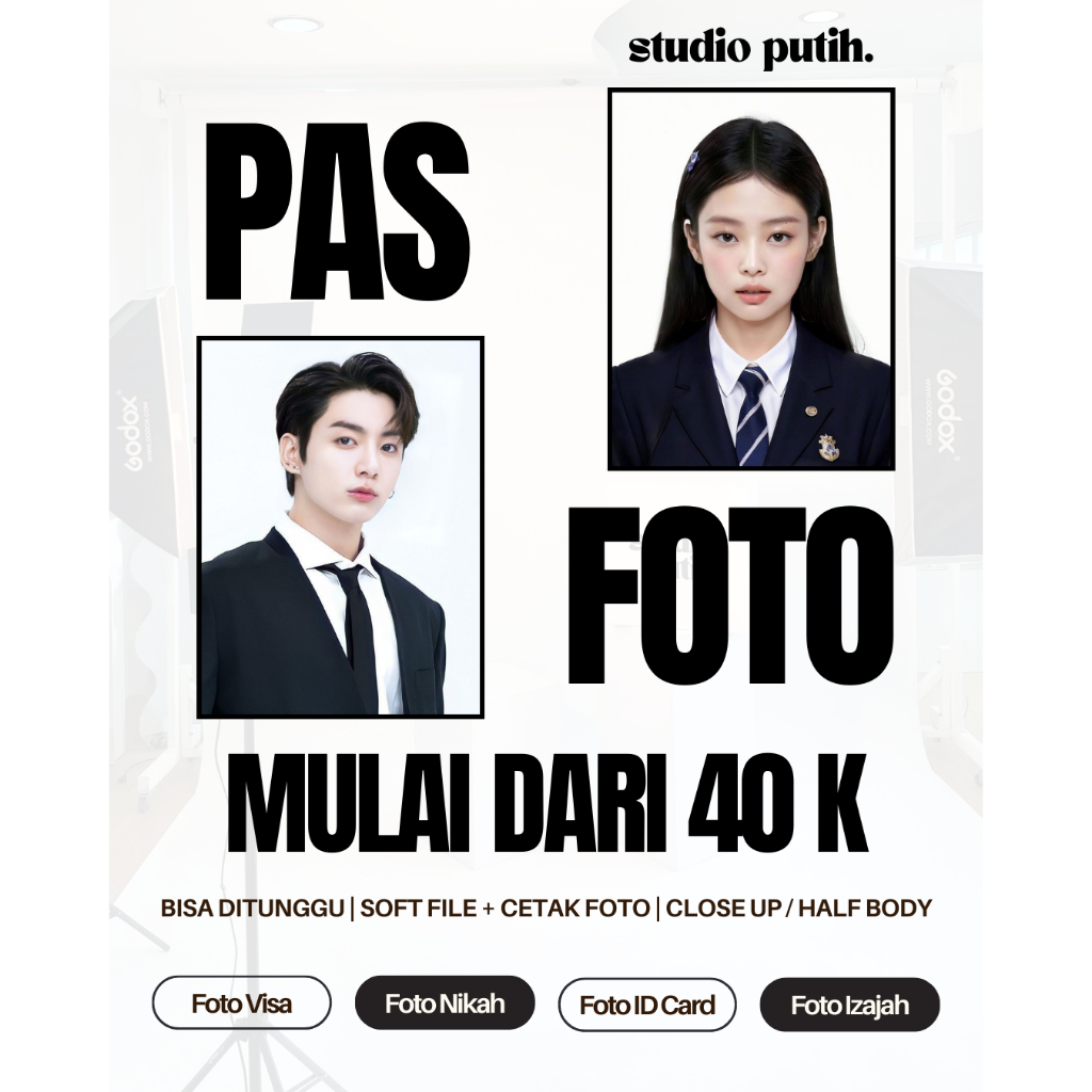 Studio Putih Cetak Pas Foto Nikah Ijazah Wisuda