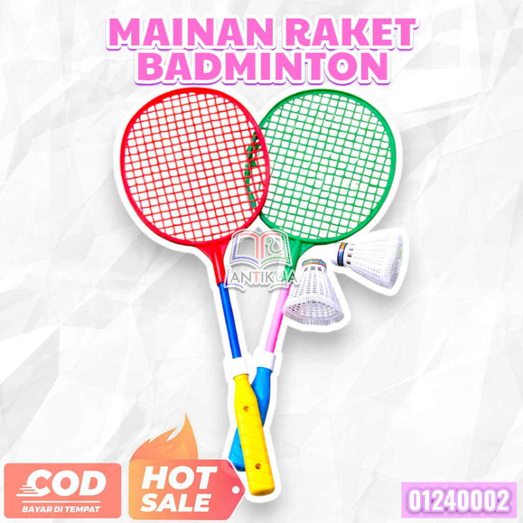 MAINAN ANAK RAKET BADMINTON WJS 014 SET RAKET BADMINTON ANAK MAINAN OLAHRAGA ANAK