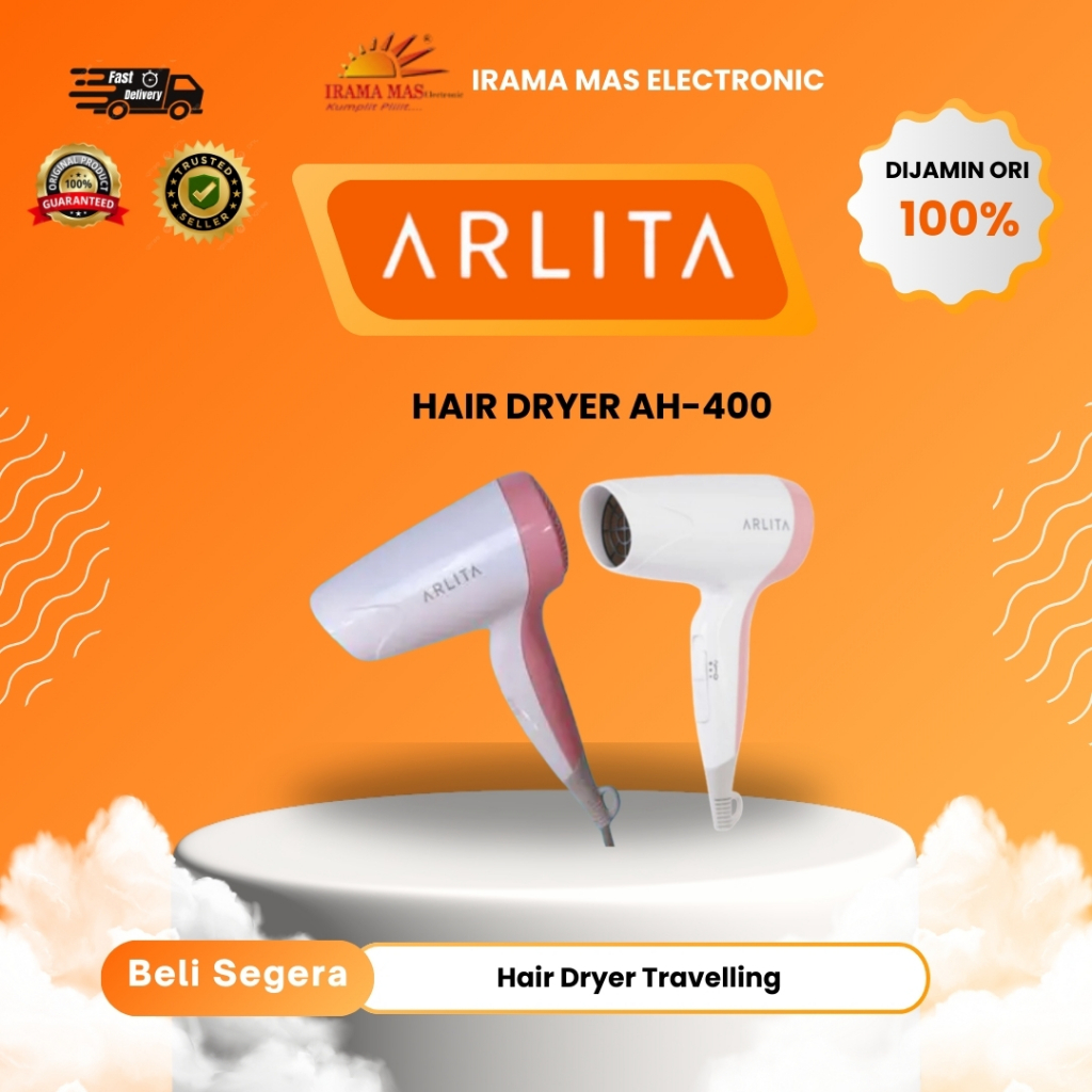 ARLITA HAIR DRYER AH-400 / Hair Dryer Pengering Rambut / Hair Dryer Travelling