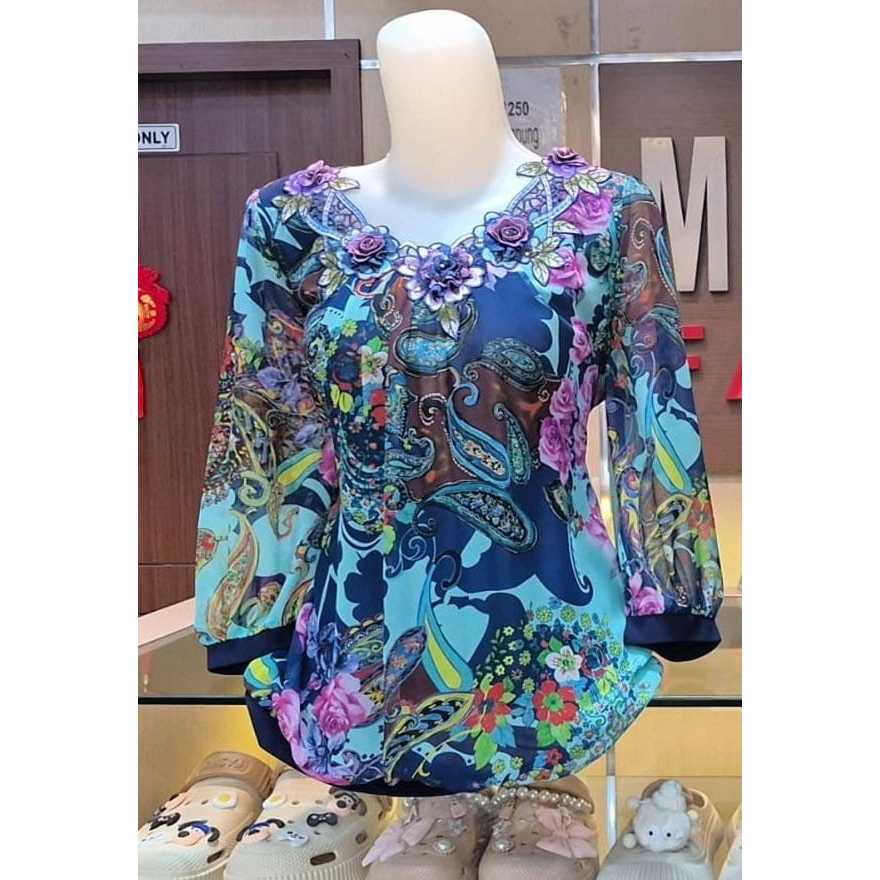 Atasan wanita blouse premium import quality | Blouse premium import quality bordir bunga | Atasan wa