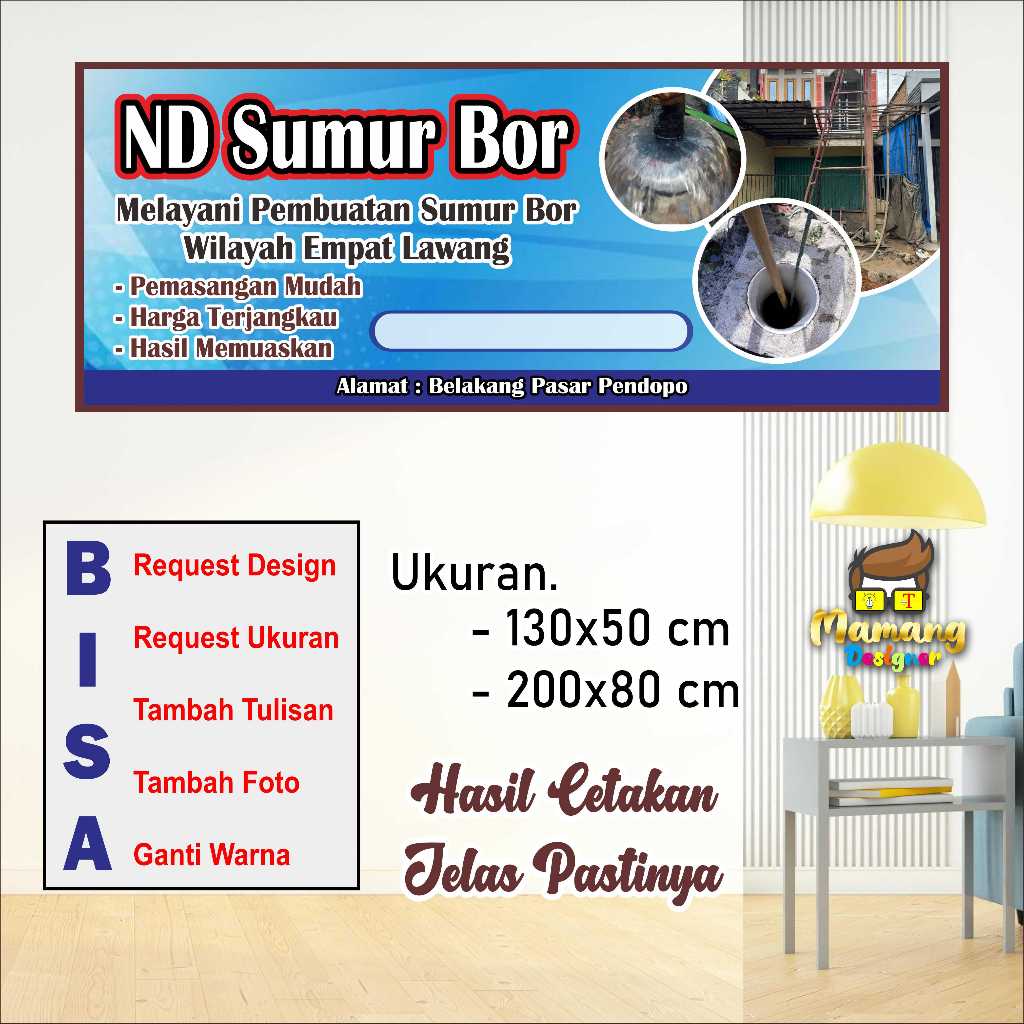 Cetak Spanduk Banner Jasa Pembuatan Sumur Bor Keren