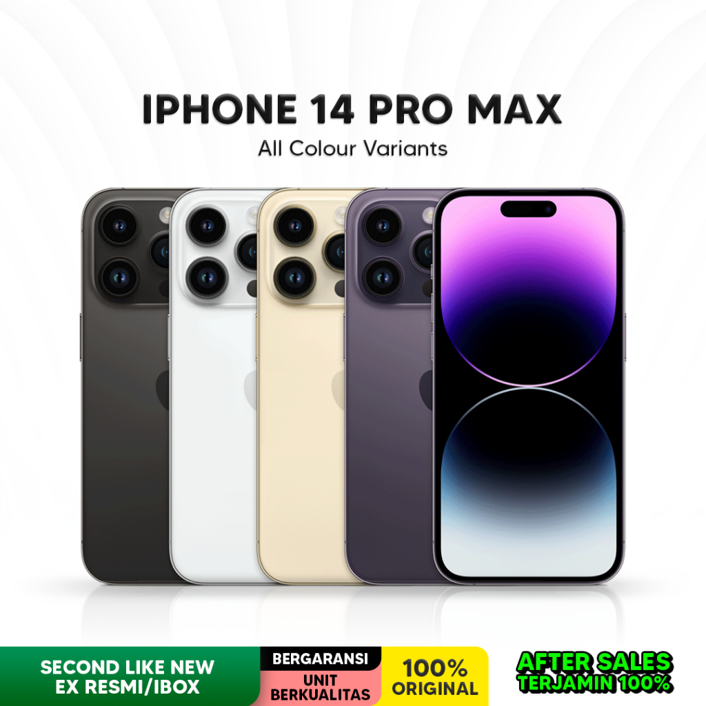 Apple iPhone 14 Pro Max 128GB 256GB 512GB Second Used Secondhand Bekas Ex Resmi Indonesia