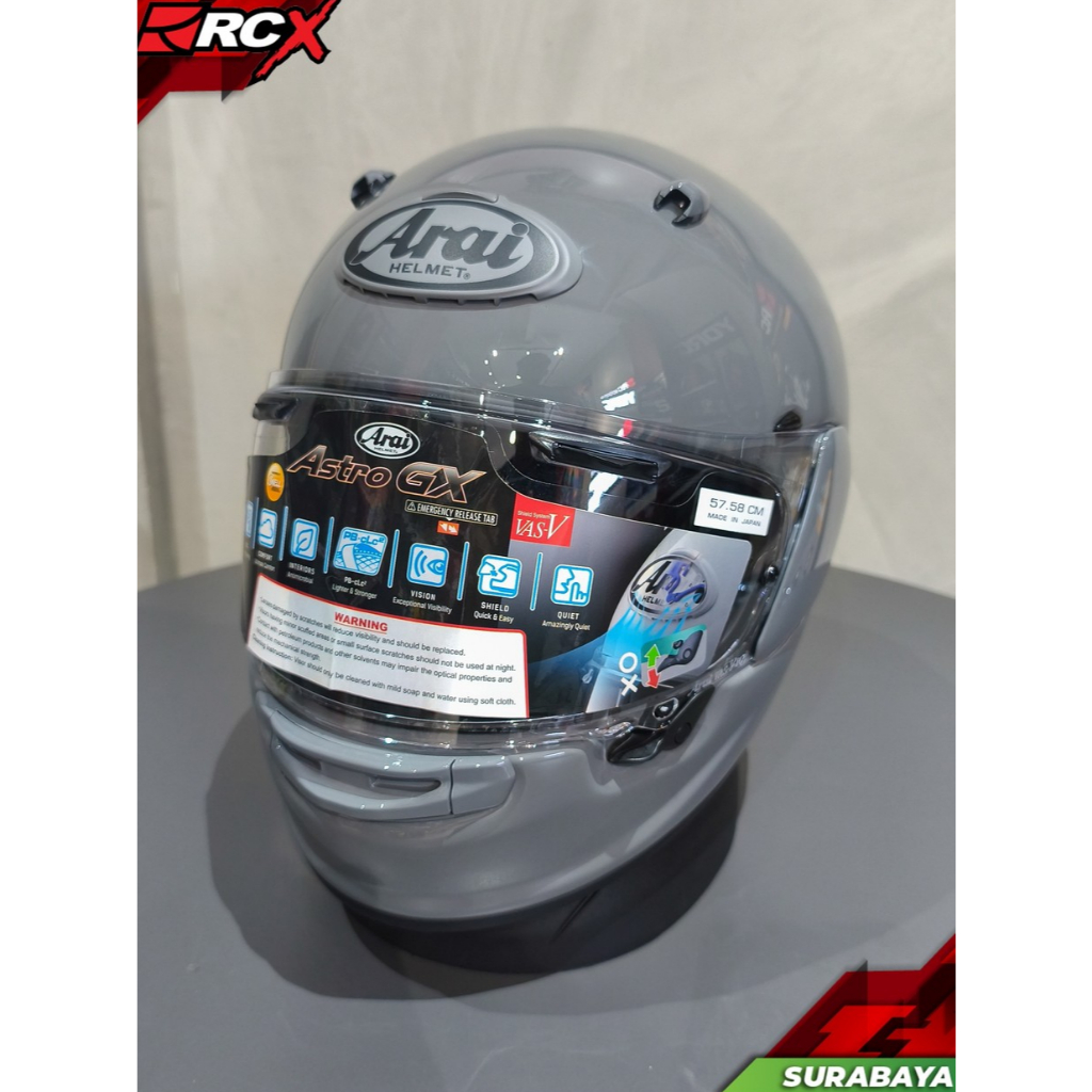 HELM ARAI ASTRO GX MODERN GREY BEKAS SECOND ORIGINAL LIKE NEW SIZE M