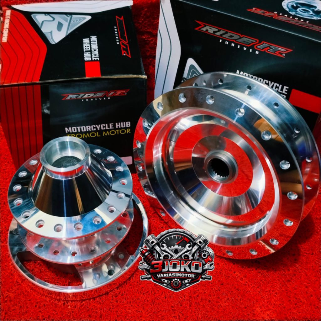 Tromol NMAX NEW RIDE IT Chrome depan belakang/Tromol Ride it NMax new