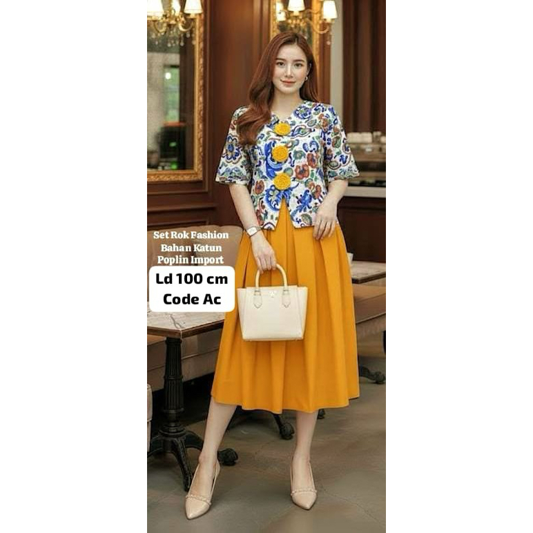 SETELAN ROK KATUN WANITA CASUAL