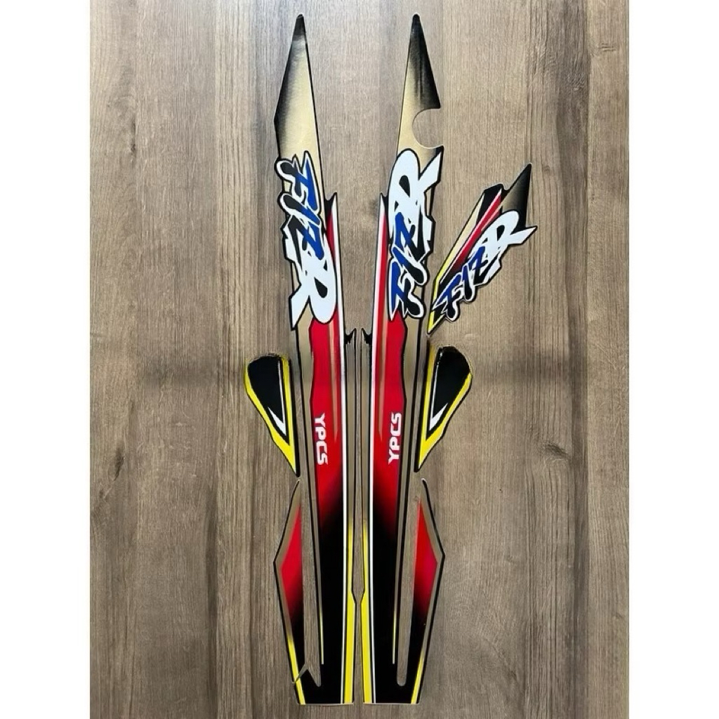 striping Yamaha fizr fiz r fi zr 1998 sporty hitam merah coklat gold sticker list body polet FIZ R F