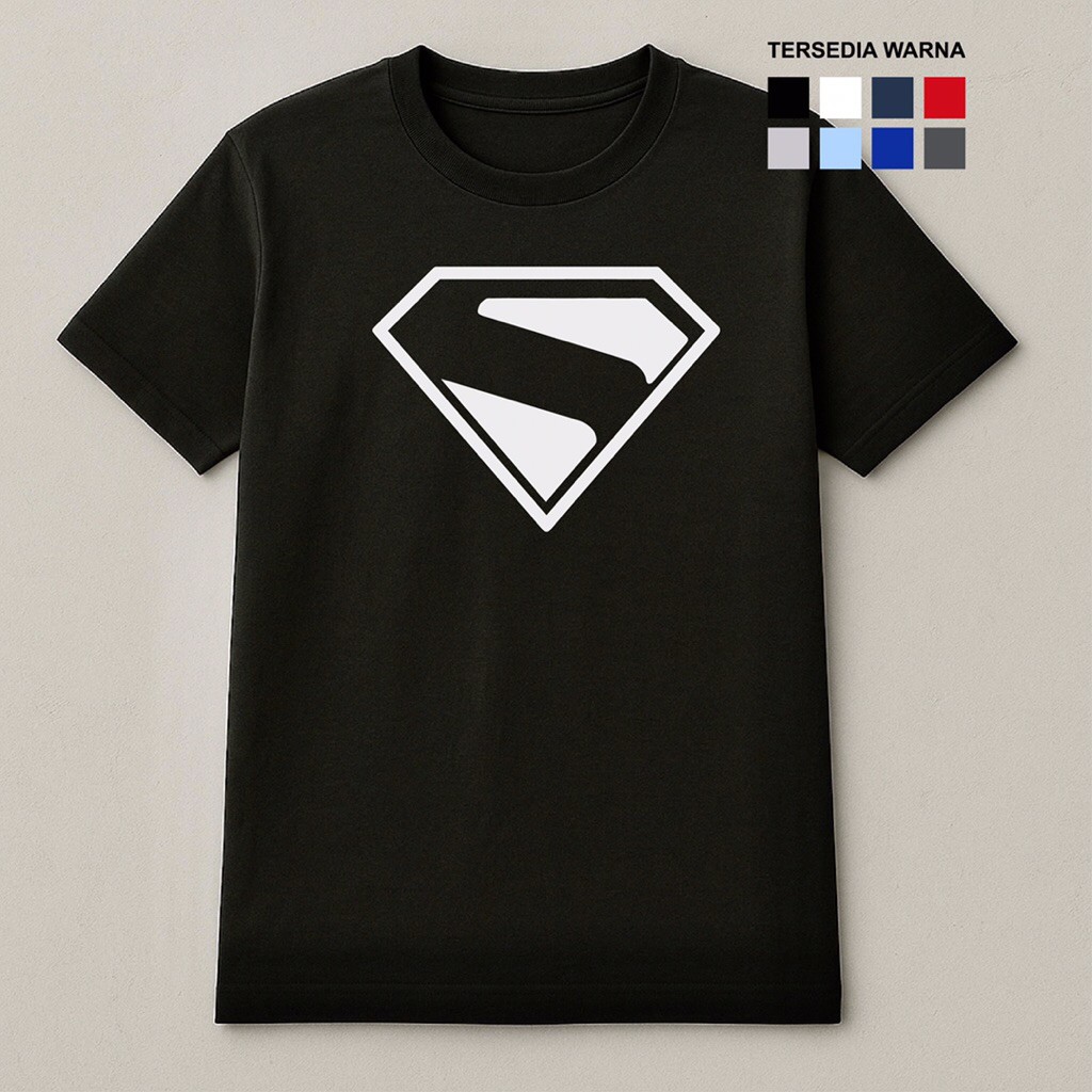 Kaos Superman New Glow in The Dark , Kaos superman James Gunn , kaos superman dewasa Size S - 3xl