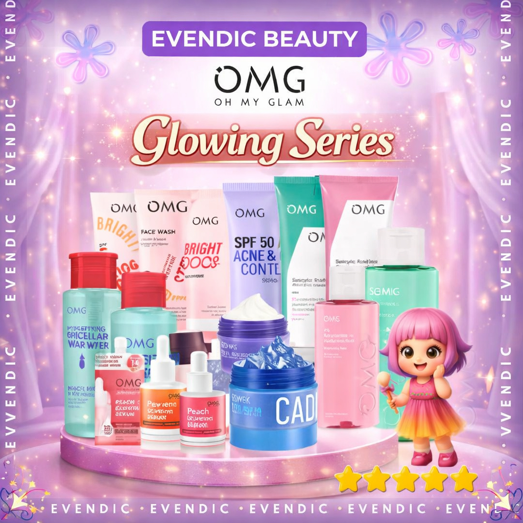 READY OMG Peach Glowing Series | Peachy Plumpy Glowing Skin | Cream | Face Wash | Toner | Krim Wajah