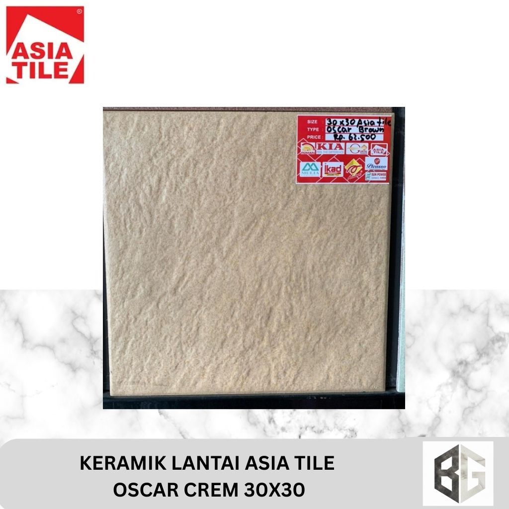 KERAMIK LANTAI ASIA TILE Oscar Cream 30x30