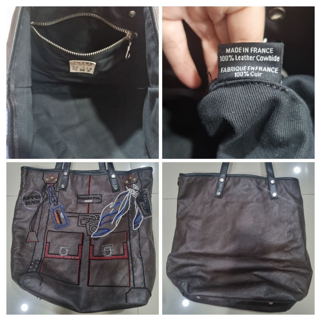 TAS TOTE LAPTOP KULIT ASLI BARBARA R PARIS