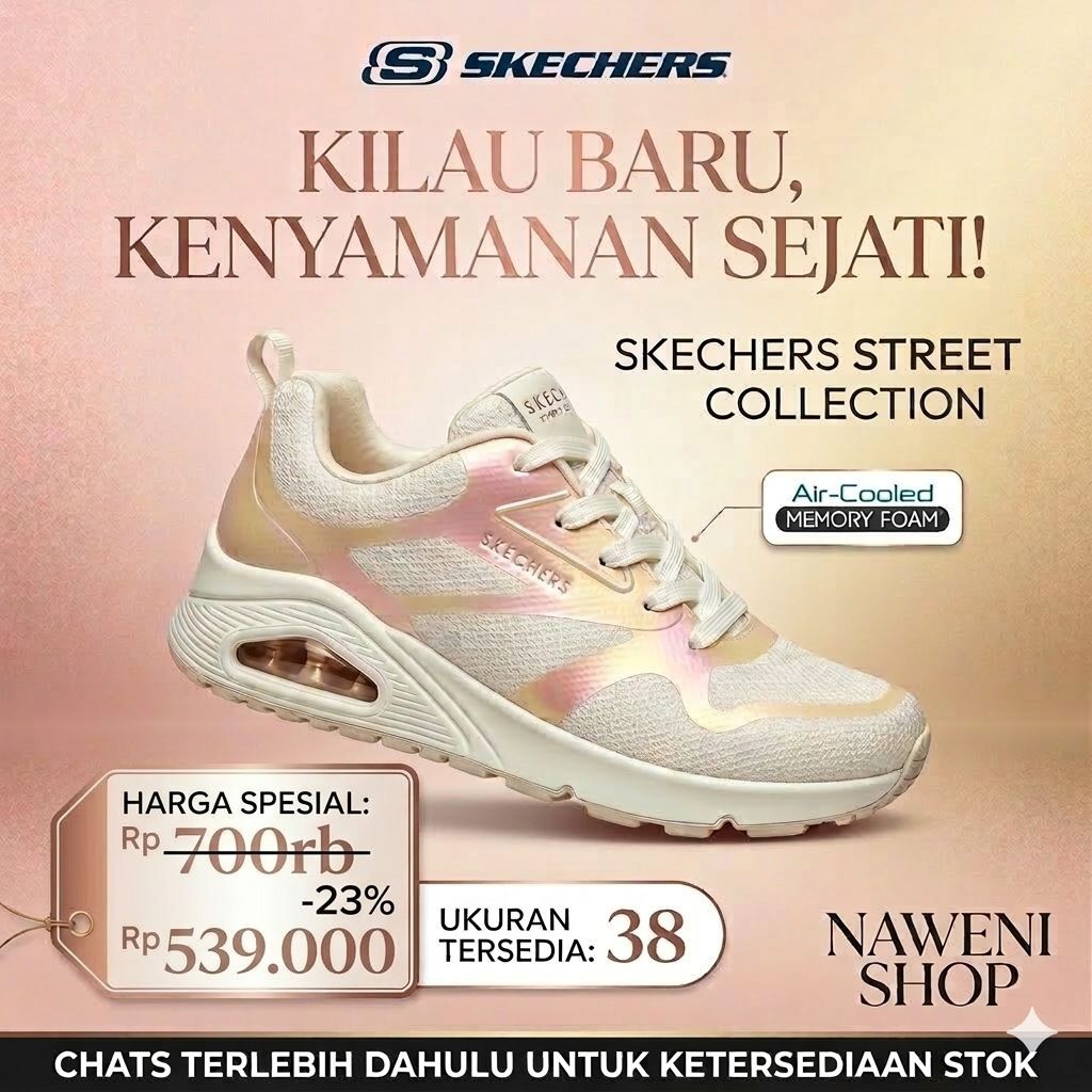 Skechers Tres-Air Uno Women's white size 38