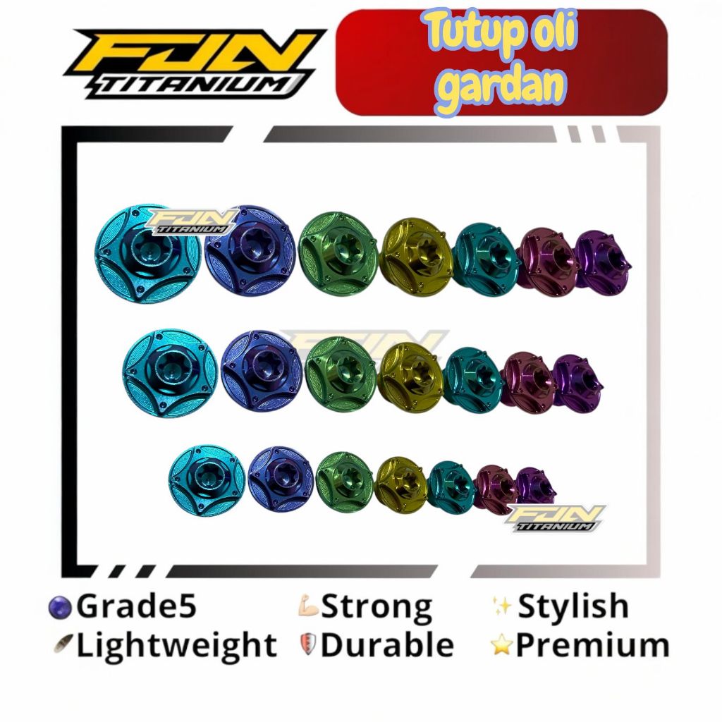 Baut tutup oli gardan Titanium matic yamaha mio nmax aerox lexi xeon soul J m3 gt S Z