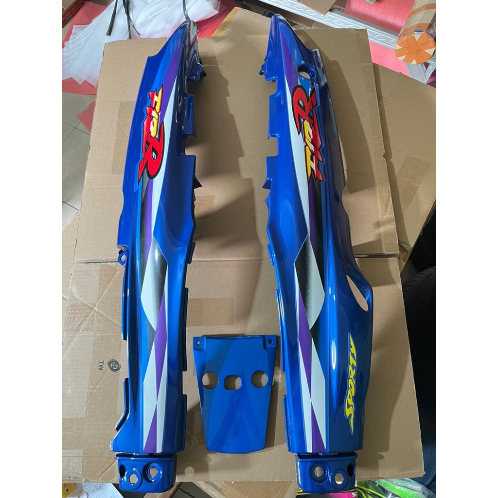 Cover Body Belakang Yamaha Fiz R 1998 Biru Muda Set Striping Box Aki
