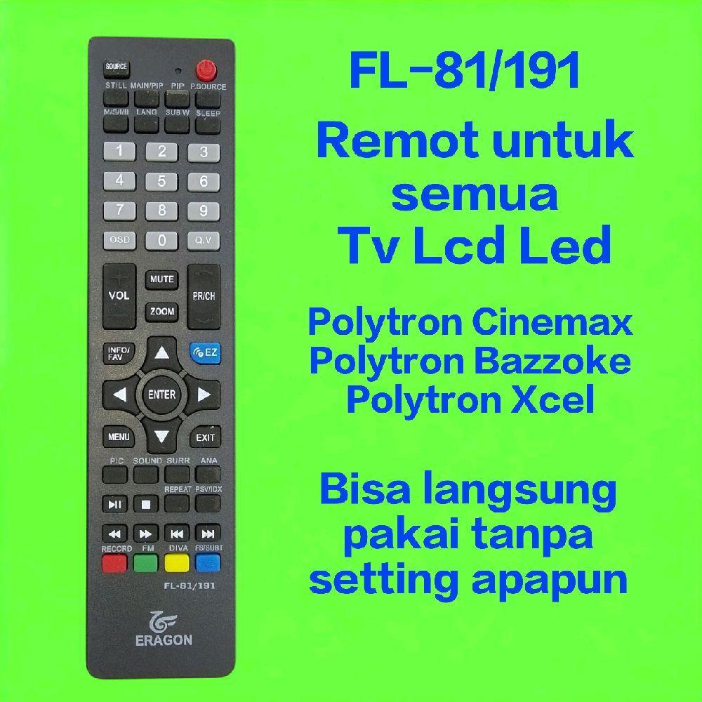 Remote Untuk Tv Lcd Led Polytron Bazzoke Cinemax Xcel