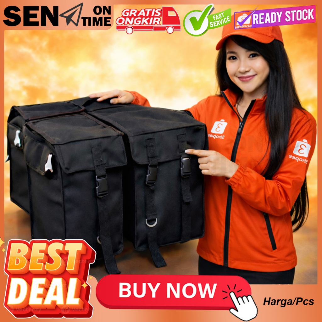 Tas Kurir Angkut Barang Kecil Sedang Besar Jumbo Pos Paket Ransel Motor Obrok Bronjong Rengkek Saddl