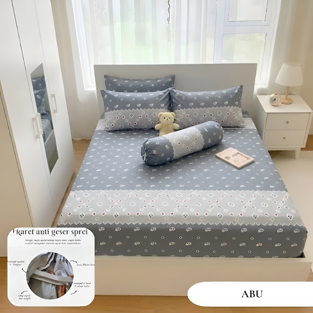sprei motif batik jumputan tinggi 20cm ukuran 90/120/160/180/200 adem lembut nyaman tidak mudah lunt