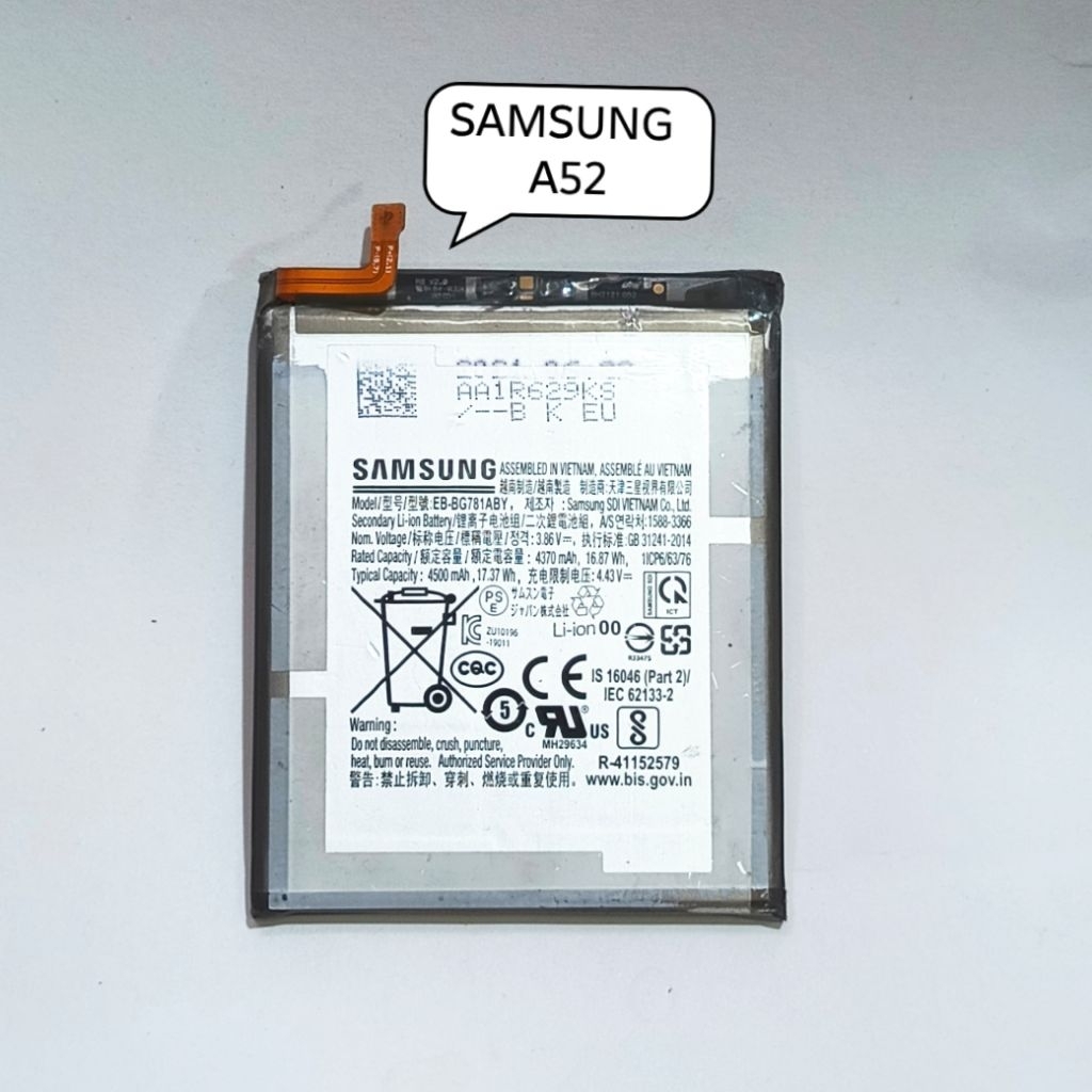 batre batterai samsung a52 (EB-BG781ABY) original copotan normal