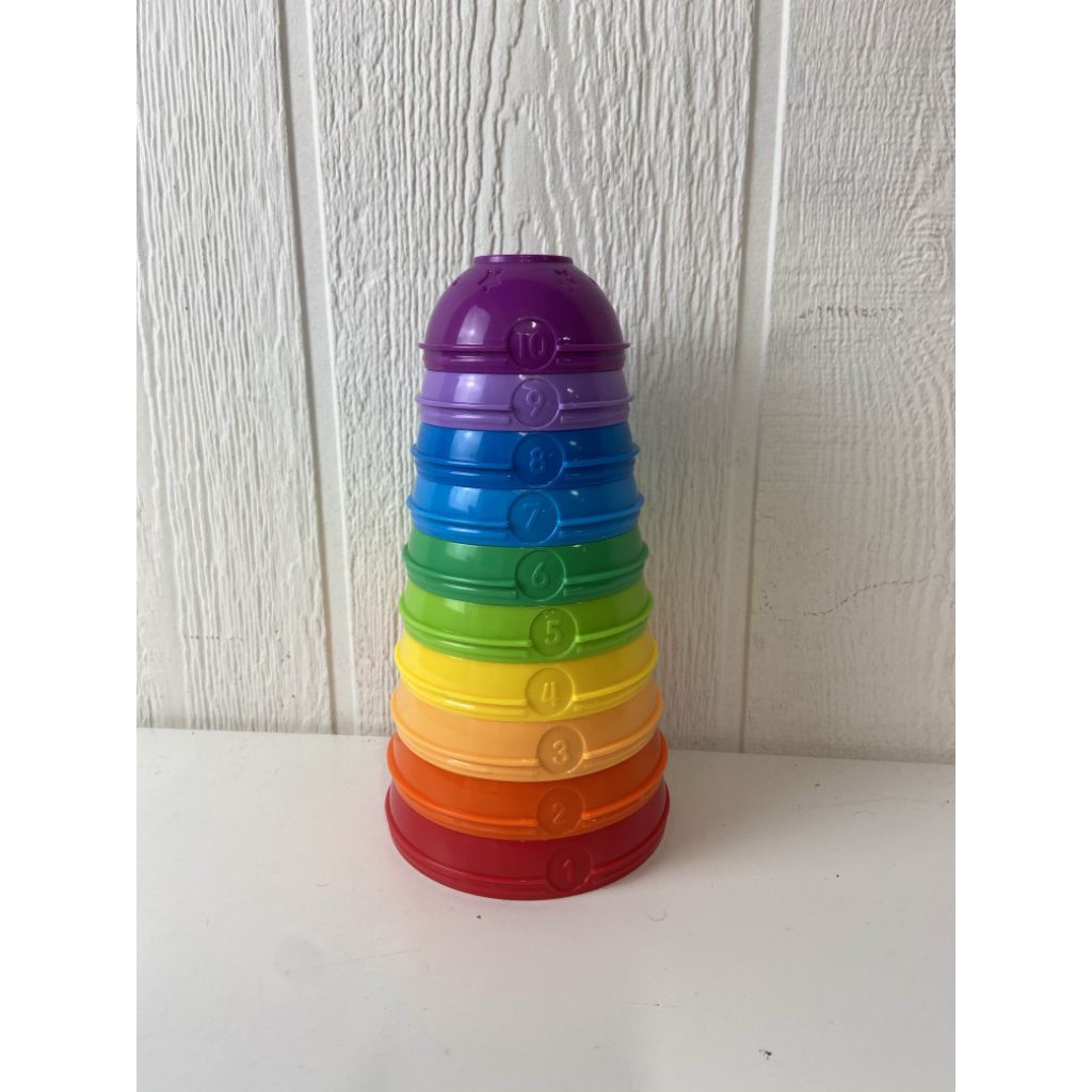 Preloved fisher price stack and roll cups