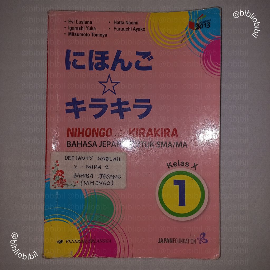 [Preloved] Buku Bahasa Jepang SMA/MA Kelas 10 - Nihongo Kirakira