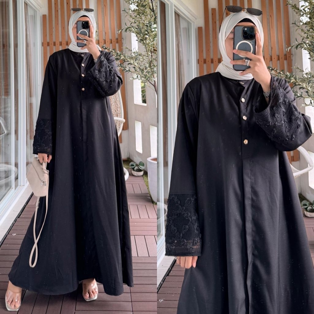 Gamis polos simple dan Elegan