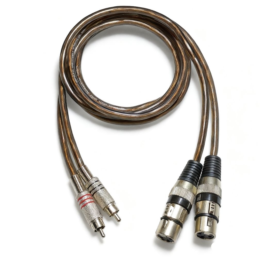 Kabel Mic Jek RCA To Jek XLR Canon Female Panjang 1 Meter Per Set(Sepasang)