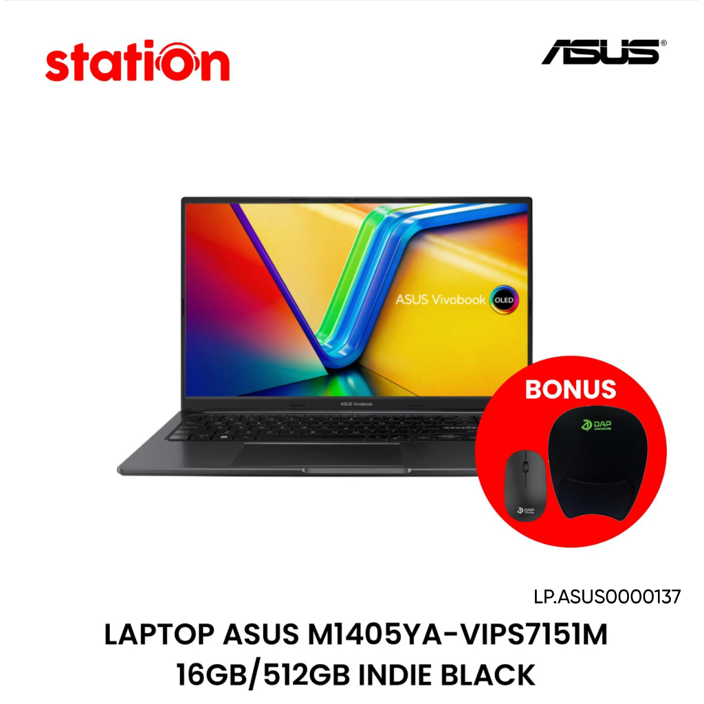 LAPTOP ASUS M1405YA-VIPS7151M 16GB-512GB INIDE BLACK