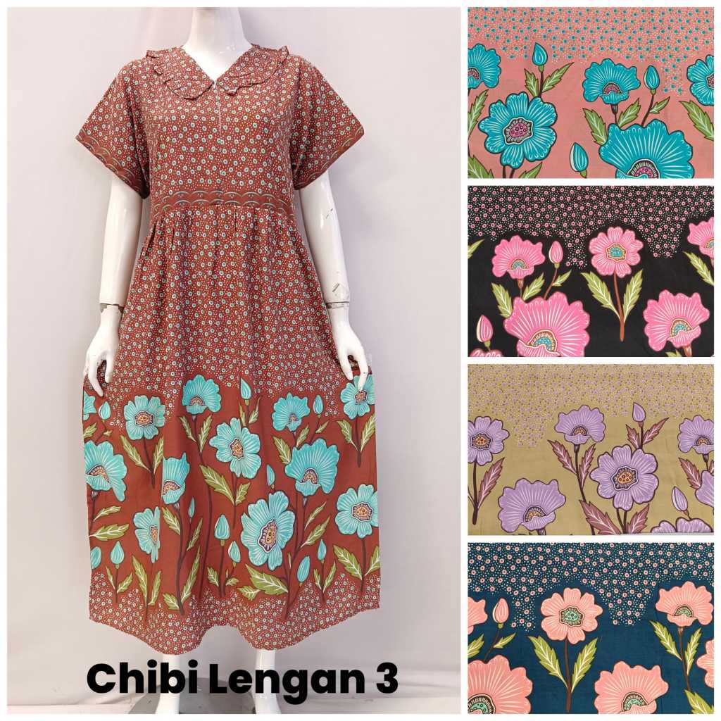 Daster Dewasa Wanita Chibi Motif Bahan Katun HAP | Daster Chibi Motif Terbaru | Daster Katun Chibi M