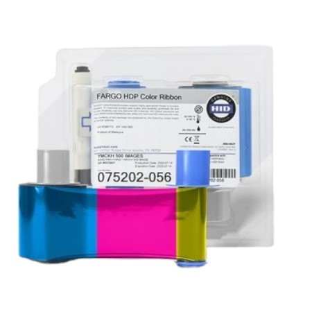 Ribbon 075202-056 Color YMCKH Fargo Tinta Printer ID Card HDP5600 HDP5000 E-KTP Pita 300 Sisi