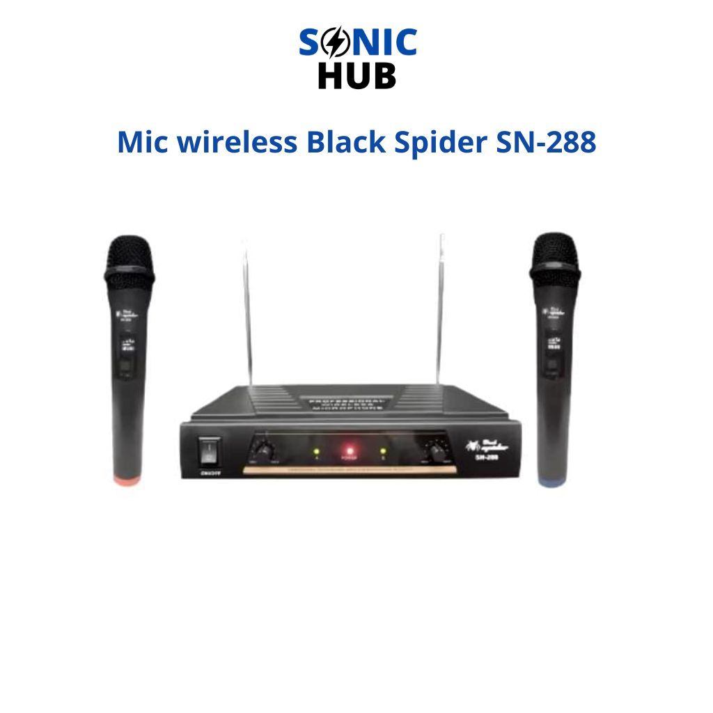 Mic Wireless Microphone Black Spider SN-288