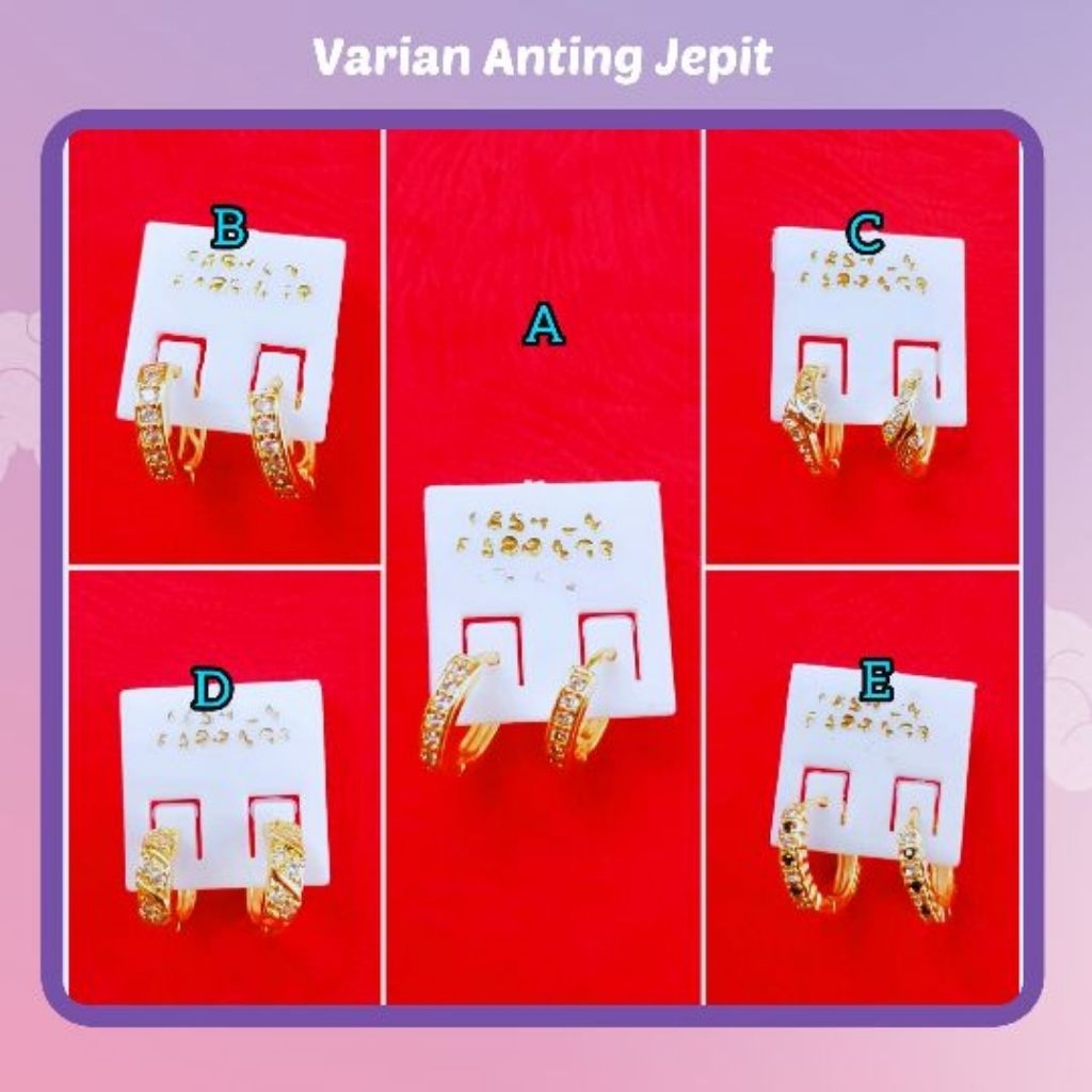 Anting Jepit Emas Titanium