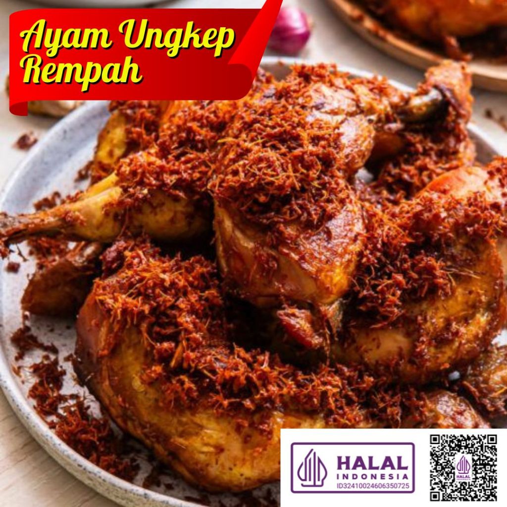 1 Ekor Ayam Ungkep Rempah Kuning Plus Serundeng Lengkuas Bonus Sambal Lamongan Super Lezat/ Ayam Ung