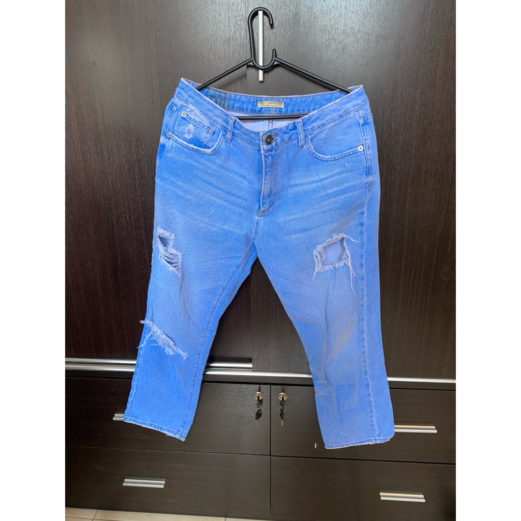 PRELOVED Pull&Bear Jeans Ripped Wanita | Celana denim wanita jeans panjang Pull and Bear