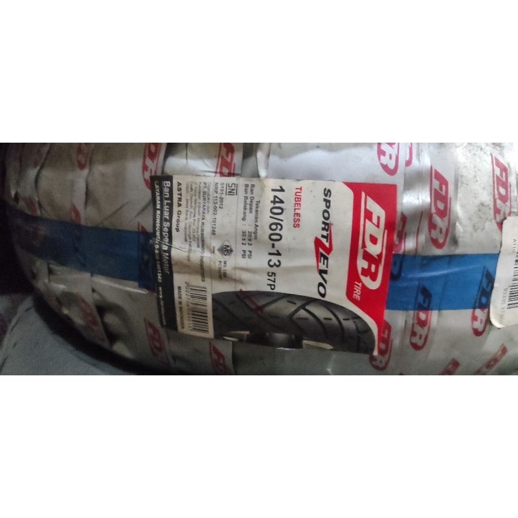 Ban Luar FDR Sport Zevo 140/70-13 Tubeless - Ban Belakang NMAX / PCX 160 / ADV