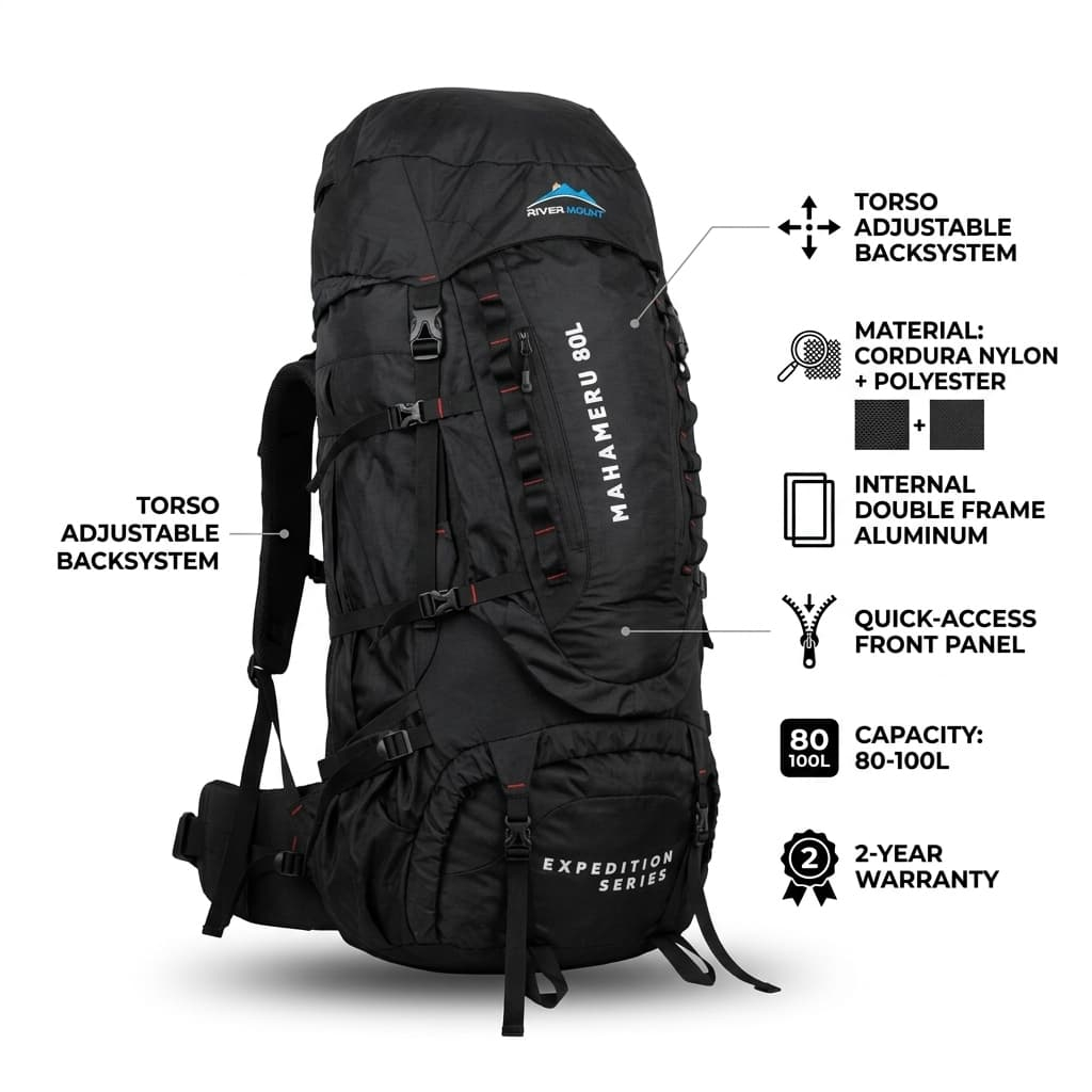 rivermount tas gunung mahameru 80L tas gunung 80L