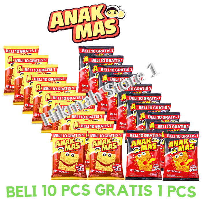 Anak Mas Snack Mie Anak Renceng - Netto 10 bks x 18gr