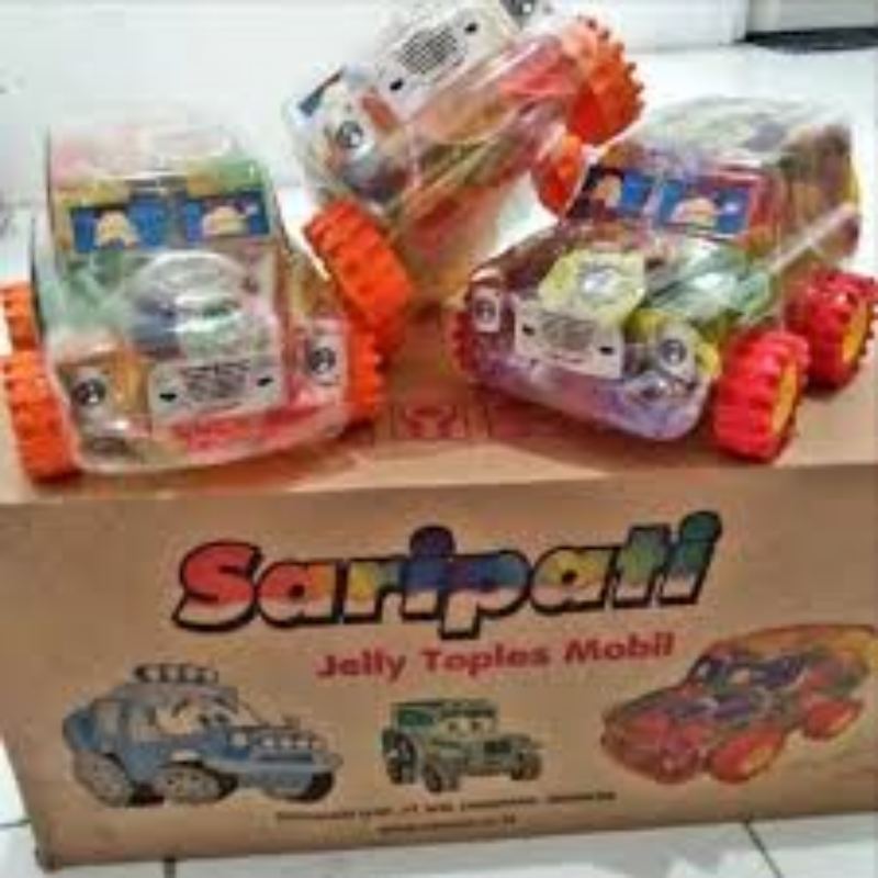 SARIPATI JELLY TOPLES MOBIL AGAR AGAR PUDING CUP MINI ANEKA WARNA